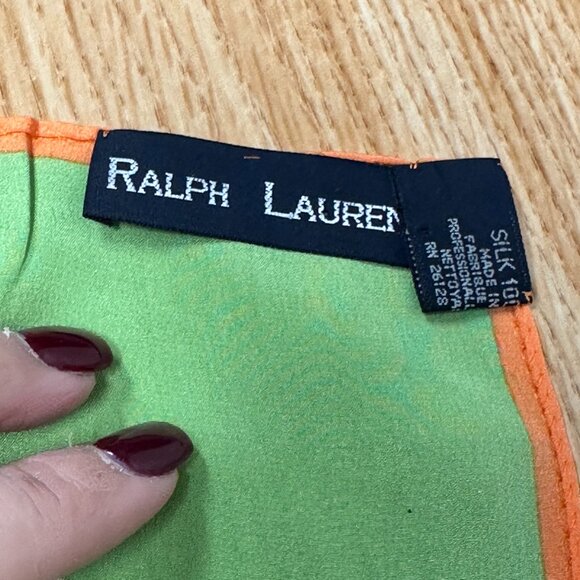 Ralph Lauren Models Fashion People 100% Silk Women's Scarf - Picture 7 of 7